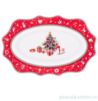 Блюдо 25,4 х 16,6 х 2 см овальное &quot;Christmas world /Bordo&quot; / 341761