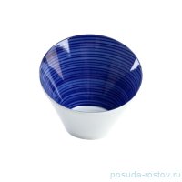 Салатник 17 см с косым срезом &quot;Пурилайн /Индиго /Спираль&quot; / 155732