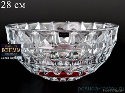Ваза для фруктов 28 см &quot;Диаманд /Красное дно&quot; / 075753