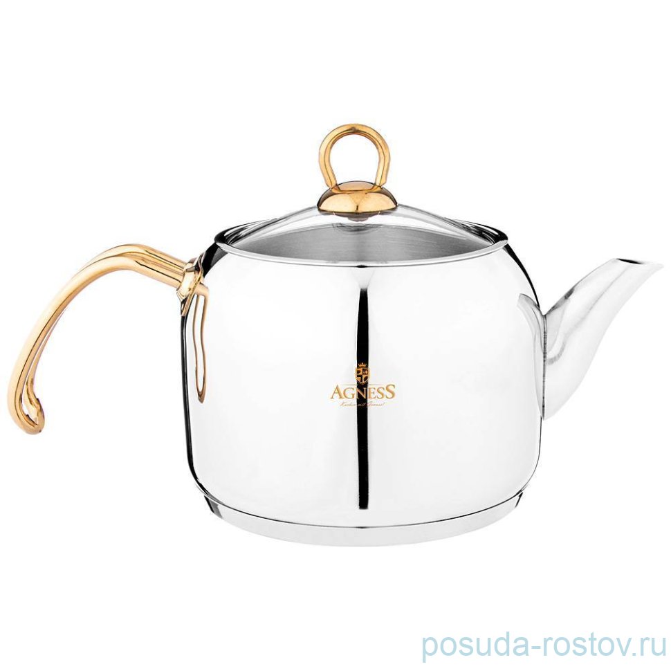 Чайник 1,5 л индукционное дно "agness professional" золото / 273031 Чайник 1,5 л индукционное дно "agness professional" золото / 273031