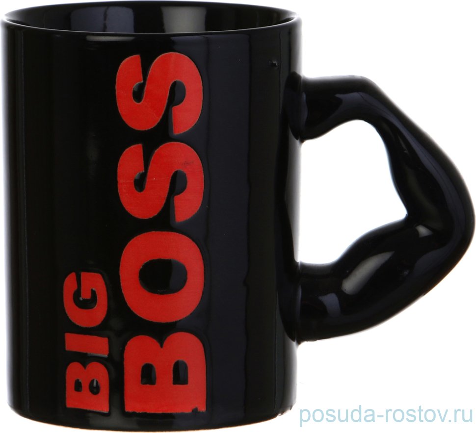 Кружка 500 мл чёрная "Big Boss" / 199196