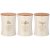 Набор банок для сыпучих продуктов 11 х 14 см 3 шт бежевые 1,3 л "Арктик"  / 330186