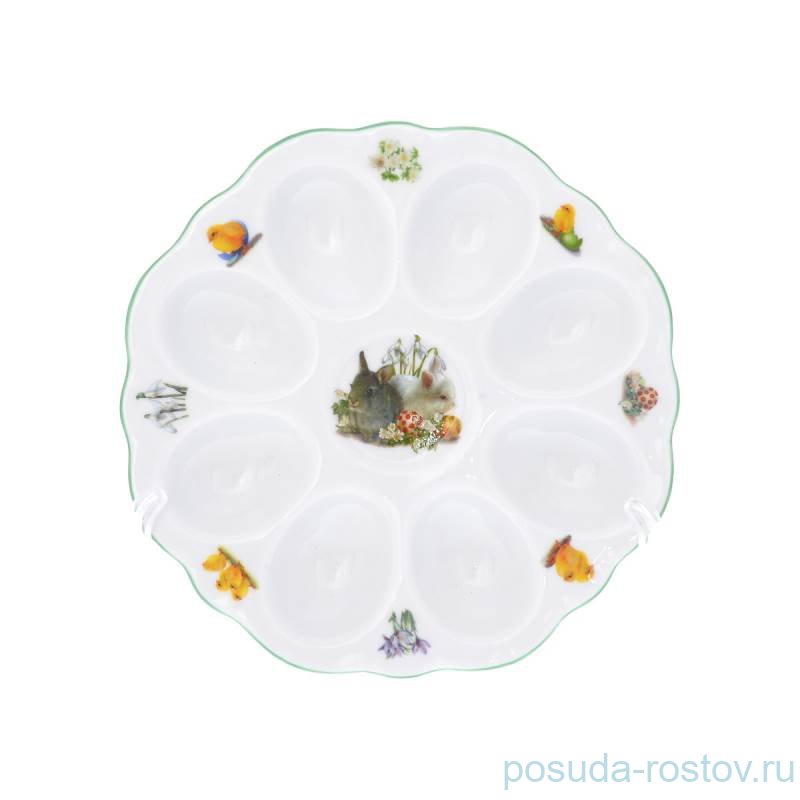 Блюдо для яиц 20 см "Корона /Весна /Кролики"  / 255587