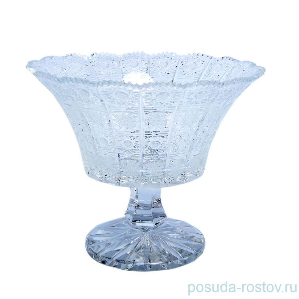 Ваза для конфет 20 см н/н "Glasspo /Хрусталь резной" / 096670