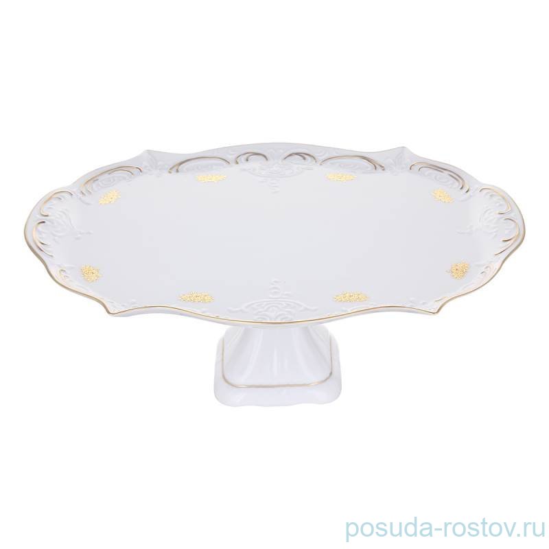 Поднос 41 см овальный н/н "Аляска /Золотые розочки" / 330537 Поднос 41 см овальный н/н "Аляска /Золотые розочки" / 330537