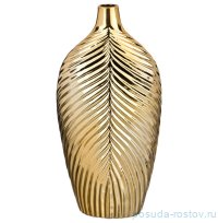 Ваза для цветов 18 х 9,5 х 36 см &quot;Лист папоратника /Золотая шампань&quot; / 339226