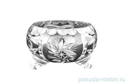 Вазочка 11 см на 3-х ножках чёрная &quot;Резная цветная&quot; / 133980