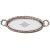 Поднос 41,4 х 23,2 х 3,5 см овальный с ручками &quot;Рококо&quot; серебрение / 313495