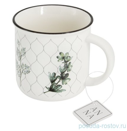 Кружка 400 мл &quot;Зеленые ветки /Herbarium&quot; / 374652