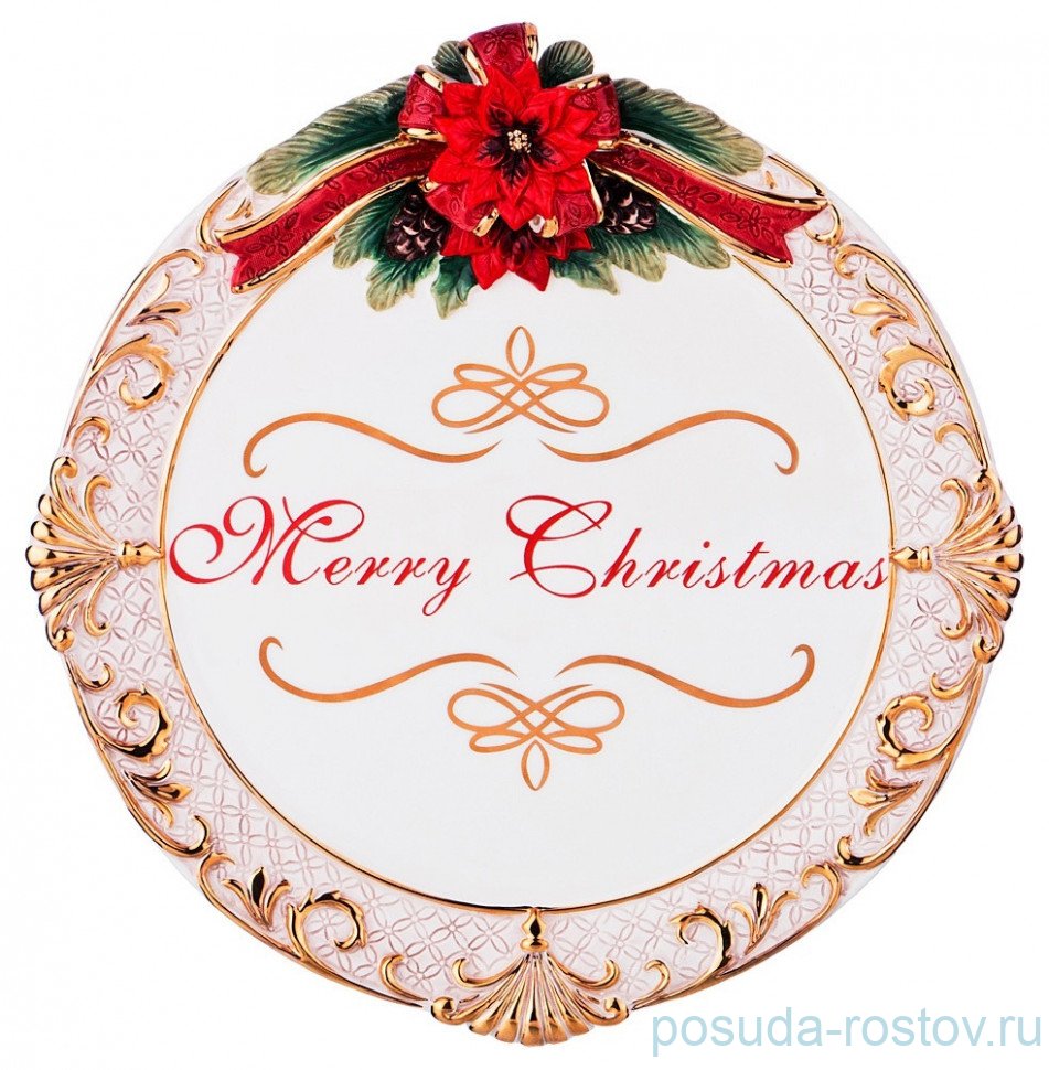 Блюдо 36 х 5 см круглое "Сhristmas" / 194698