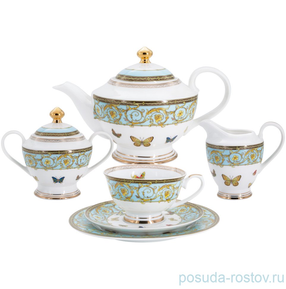 Чайный сервиз на 6 персон 23 предмета "Бабочки"  / 327625