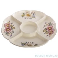 Менажница 34,5 см 5-ти секционная &quot;Artigianato ceramico /Весенние лепестки&quot; / 171688
