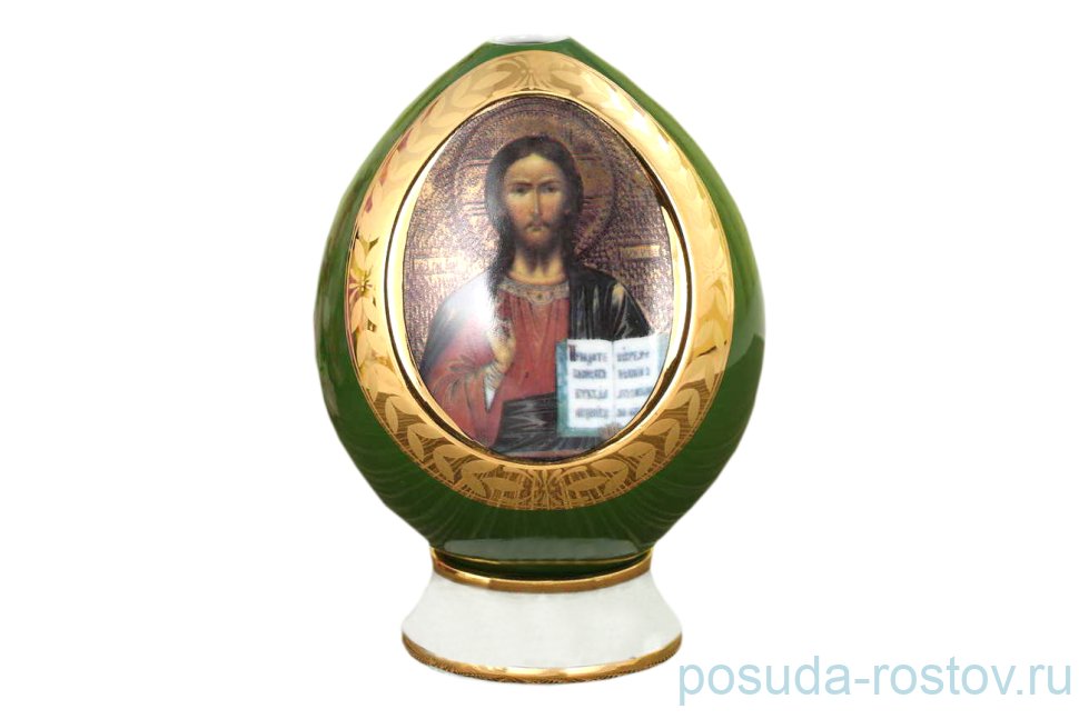 Подсвечник-яйцо 11,5 см на подставке пасхальное Leander "Спаситель" зелёное / 158822 Подсвечник-яйцо 11,5 см на подставке пасхальное Leander "Спаситель" зелёное / 158822