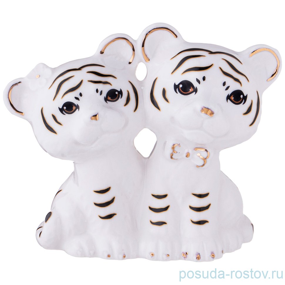 Фигурка 9 х 6 х 8 см белые "Тигрята" / 264006