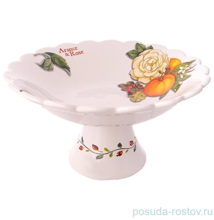 Фруктовница 30 см н/н "Artigianato ceramico /Апельсин и роза" / 348603