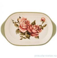 Блюдо-Шубница 28 х 17,5 х 4,5 см овальное &quot;Корейская роза&quot; / 284869