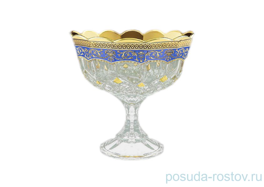 Вазочка 18 см н/н "Империя /Опера /Синяя" / 069991