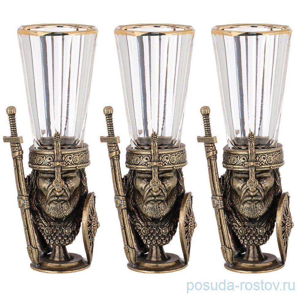 Рюмки 50 мл 3 шт "Богатырь" / 190708 Рюмки 50 мл 3 шт "Богатырь" / 190708