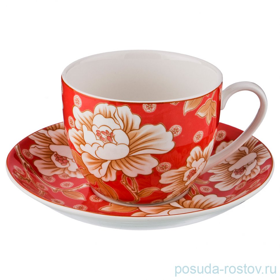 Чайная пара 380 мл 1 шт красная / 190477