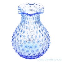 Ваза для цветов 22 см &quot;Кветна /Полка Дот /Голубая&quot; / 353333