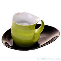 Кофейная пара 230 мл &quot;Colani&quot; зелёная с чёрным  / 049599