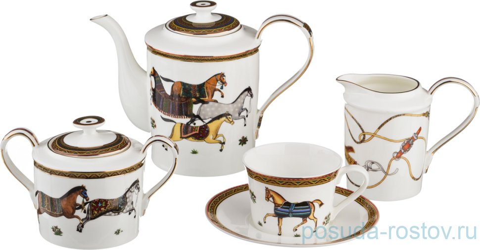 Чайный сервиз на 6 персон 15 предметов "Цирк" / 211524