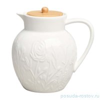 Кувшин для воды 1,3 л с деревянной крышкой 16,5 х 13 х 17 см &quot;Meadow&quot; / 370162