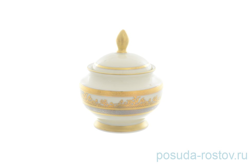 Сахарница 300 мл "Констанц /Золотой узор /Платиновая лента /9320" крем / 149992 Сахарница 300 мл "Констанц /Золотой узор /Платиновая лента /9320" крем / 149992
