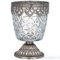 Подсвечник 9 х 9 х 13,5 см н/н &quot;измир&quot; с металлическими элементами / 272892