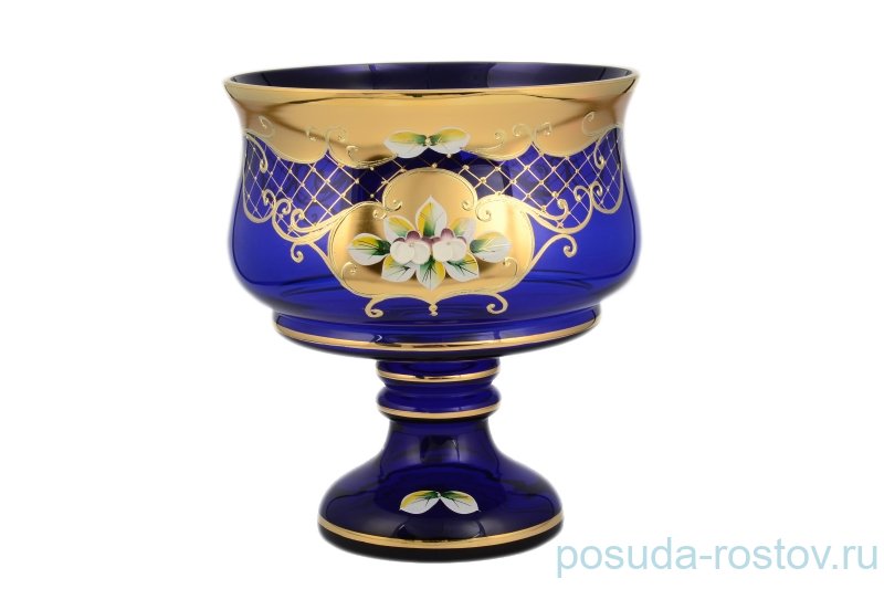 Конфетница 20 см н/н синяя "Лепка /сеточка И-В" / 096706