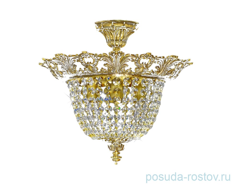 Люстра 4 рожковая хрусталь/бронза  Royal "Роял" / 117222