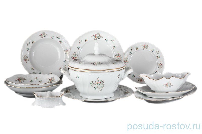 Столовый сервиз на 6 персон 26 предметов "Бернадотт /Радужный букет" / 058502 Столовый сервиз на 6 персон 26 предметов "Бернадотт /Радужный букет" / 058502