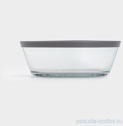 Контейнер 18 х 6 см  круглый 950 мл серый &quot;Basis&quot; / 378567