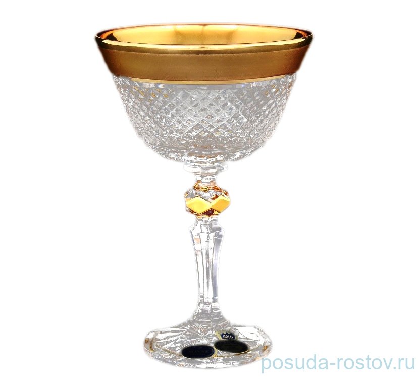 Креманки/мартинки 250 мл 6 шт "Хрусталь с золотом" / 067789
