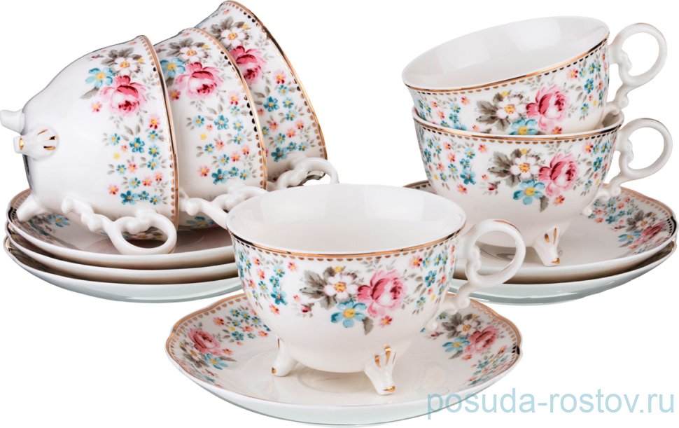 Набор чайных пар 220 мл 6 шт "Мадемуазель Кики" / 192063