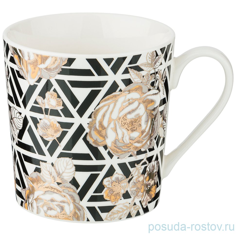 Кружка 400 мл "golden rose /геометрия" / 208442