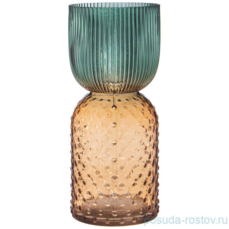 Ваза для цветов 13 х 30 см "Art green/amber"  / 336366