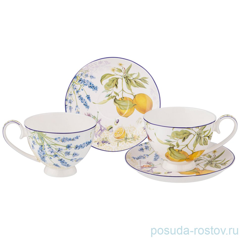 Набор чайных пар 280 мл 2 шт "Прованс /Лимоны" / 254055