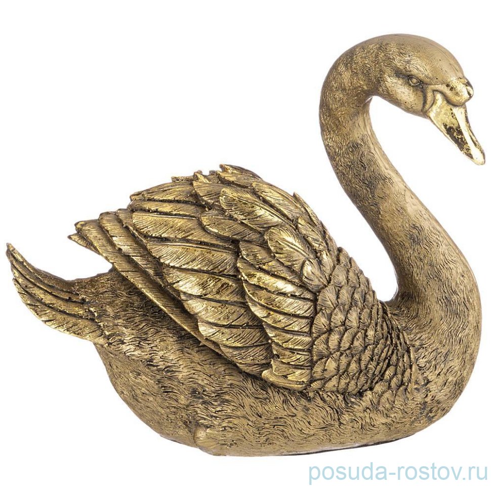 Фигурка 18 см "Лебедь" /бронза с позолотой / 273636 Фигурка 18 см "Лебедь" /бронза с позолотой / 273636