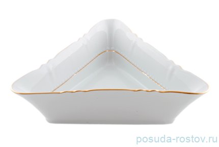 Салатник 25 см  треугольный &quot;Соната /Отводка золото&quot; / 158250