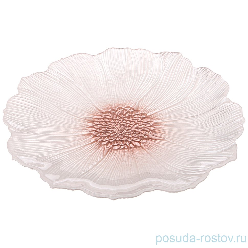 Тарелка 21 см 1 шт "белый цветок" / 252318