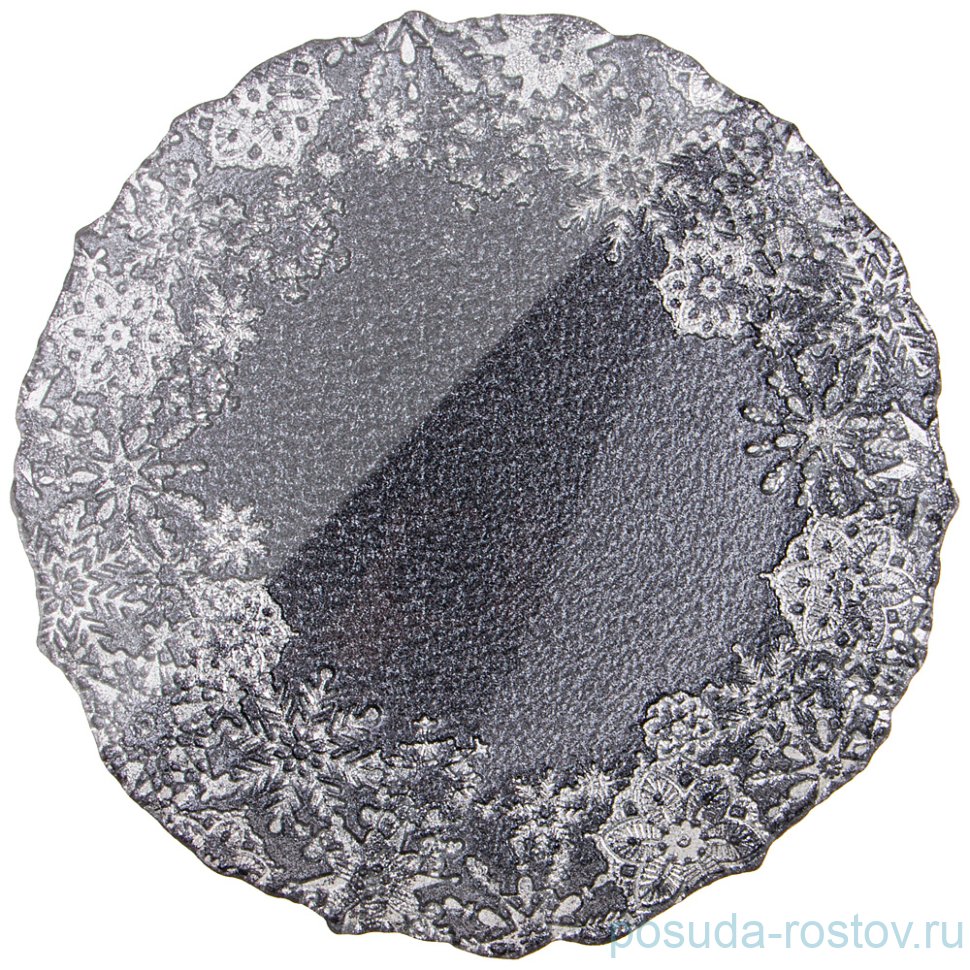 Блюдо 28 см круглое "Snow black" / 259929