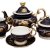 Чайный сервиз на 6 персон 15 предметов  Bohemia Porcelan Moritz Zdekauer 1810 s.r.o. "Анжелика /Золотые розы /Ультрамарин /Кобальт" / 027569