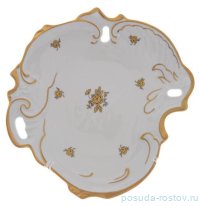 Поднос Ракушка 31 см &quot;Корона /Золотая роза&quot; / 208232