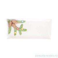 Блюдо 35 х 16 см прямоугольное &quot;christmas world /christmas tree&quot; / 270973