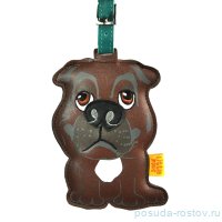 Кожаный брелок на сумку &quot;Staffy&quot; / 144007