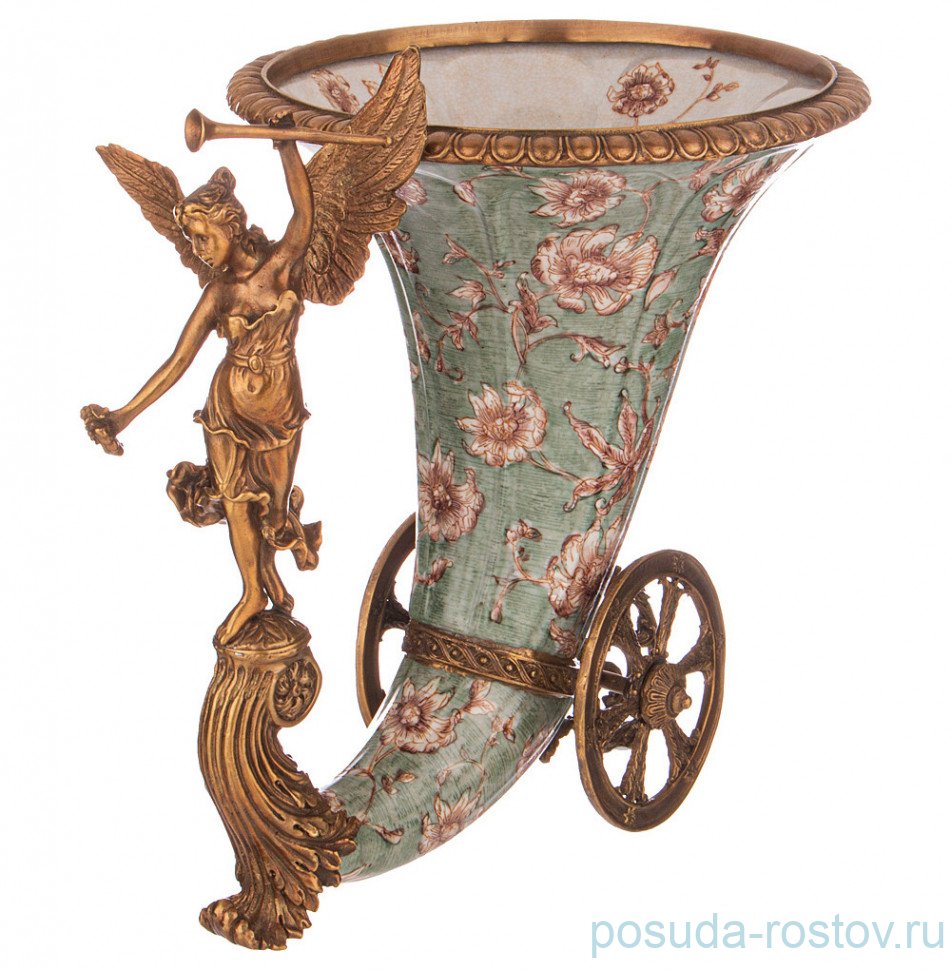 Ваза декоративная 30 х 22,5 х 28,5 см "Рог" / 270525