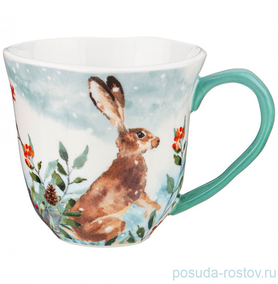 Кружка 420 мл "Лесная сказка /Заяц /В зимнем лесу" / 229507