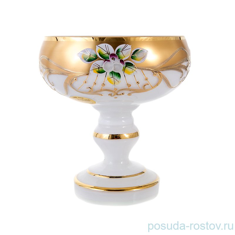Ваза для конфет 15 см н/н "Лепка белая" / 033091