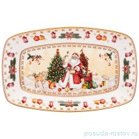 Блюдо 25 х 16 х 3 см прямоугольное &quot;С Новым годом! /Дед Мороз&quot; / 259733